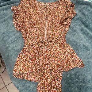 Max Studio Multicolor Floral Blouse